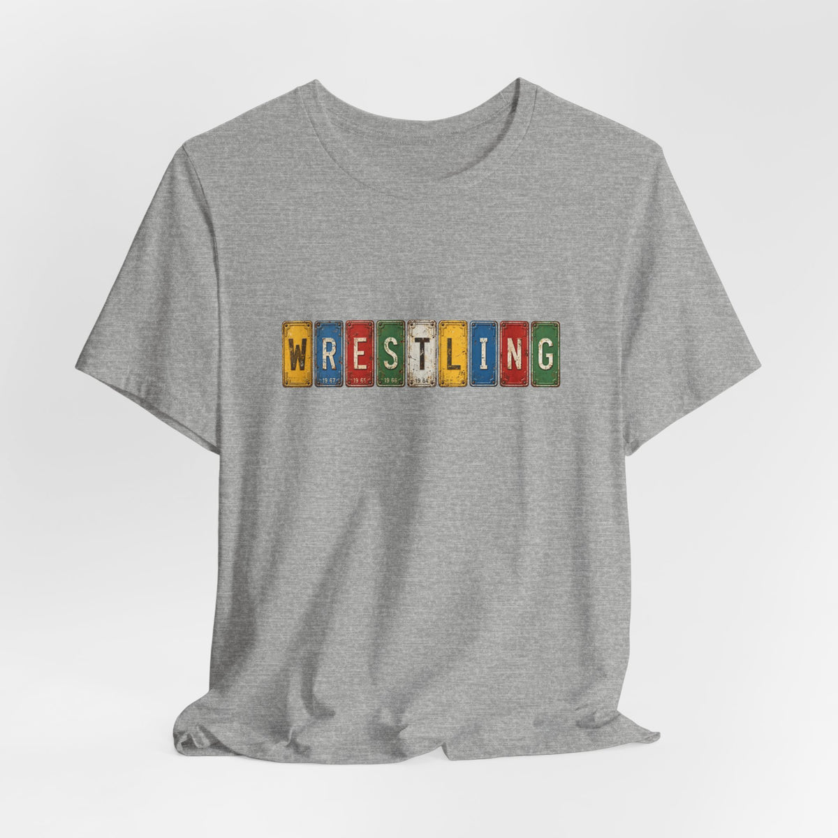 Wrestling License Plate T-Shirt