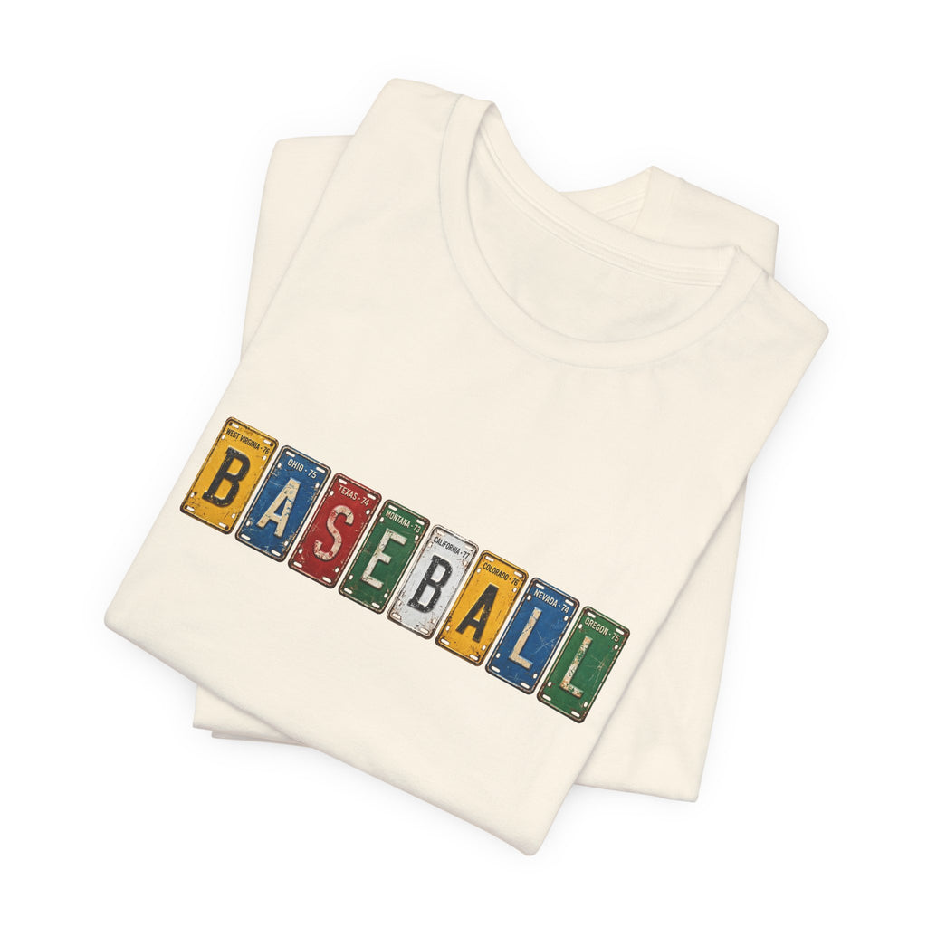 Baseball License Plate T-Shirt