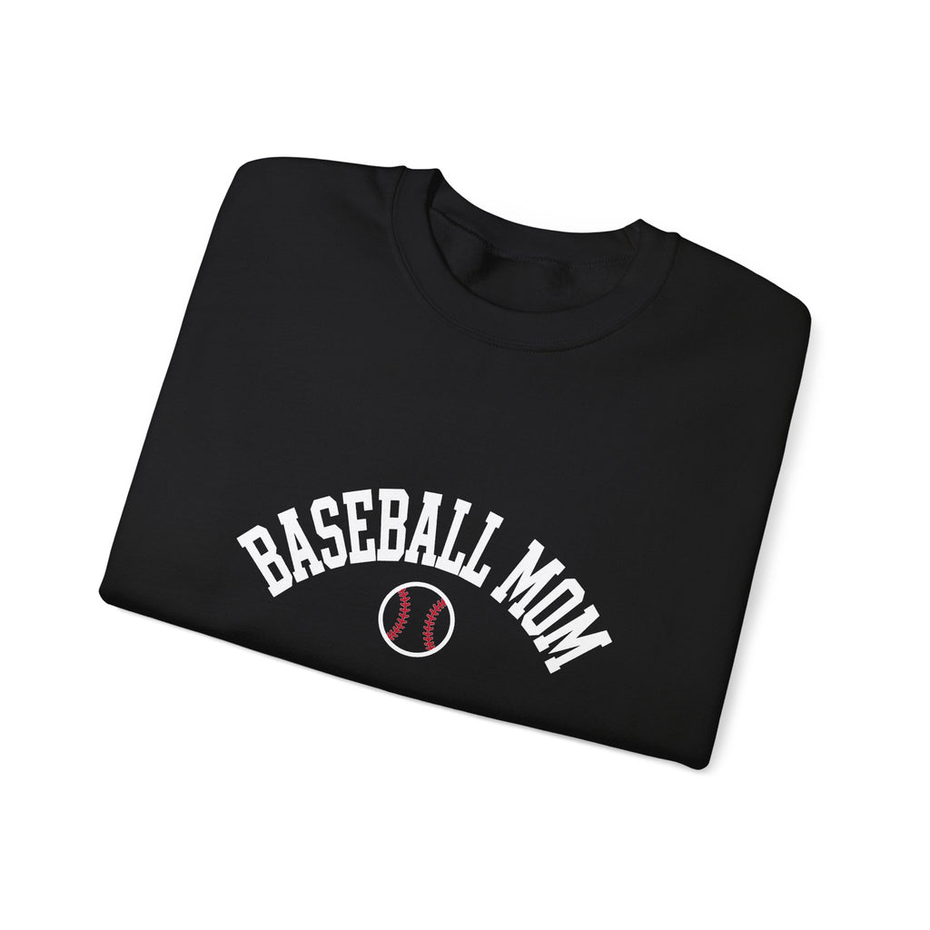 Baseball Mom Crewneck - White Print