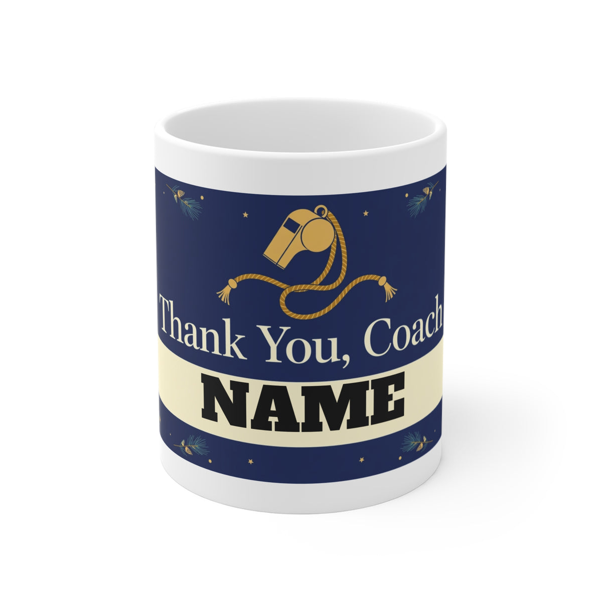 Thank You Coach Mug, Personalized, 11oz