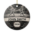 Personalized Softball Christmas Ornament – Custom Player Name & Year