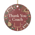 Thank You Coach Football Christmas Ornament