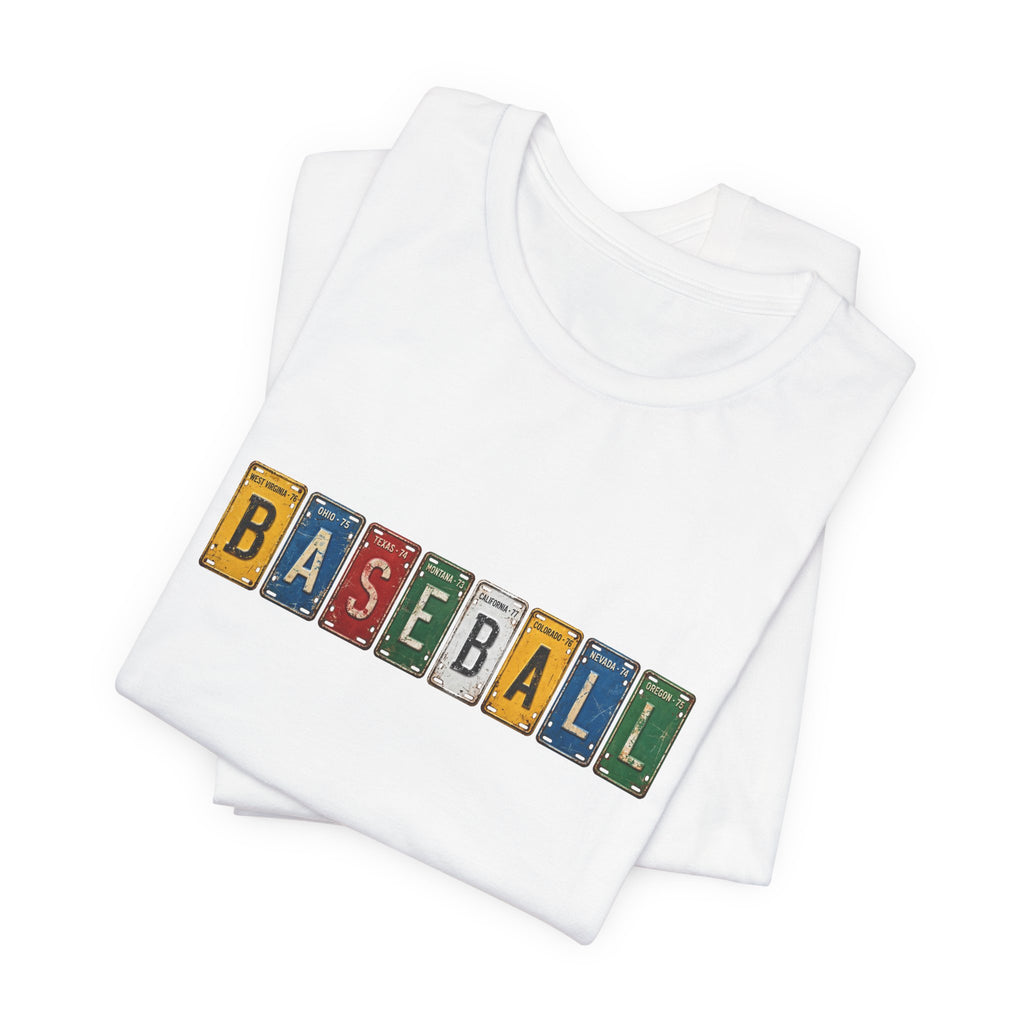 Baseball License Plate T-Shirt