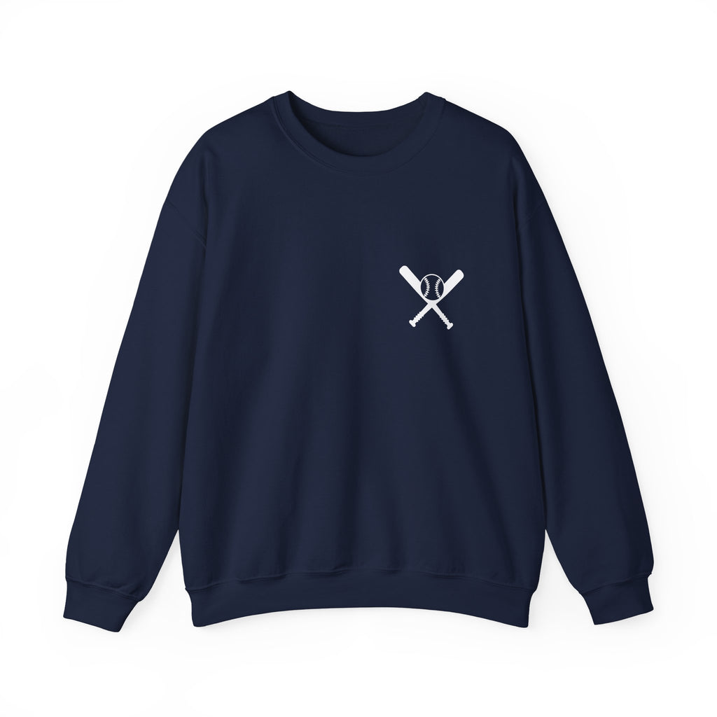 Crossed Bats Crewneck - White Print