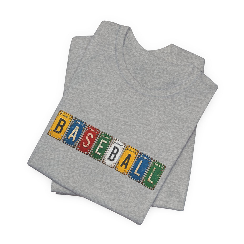 Baseball License Plate T-Shirt