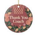 Thank You Coach Basketball Christmas Ornament