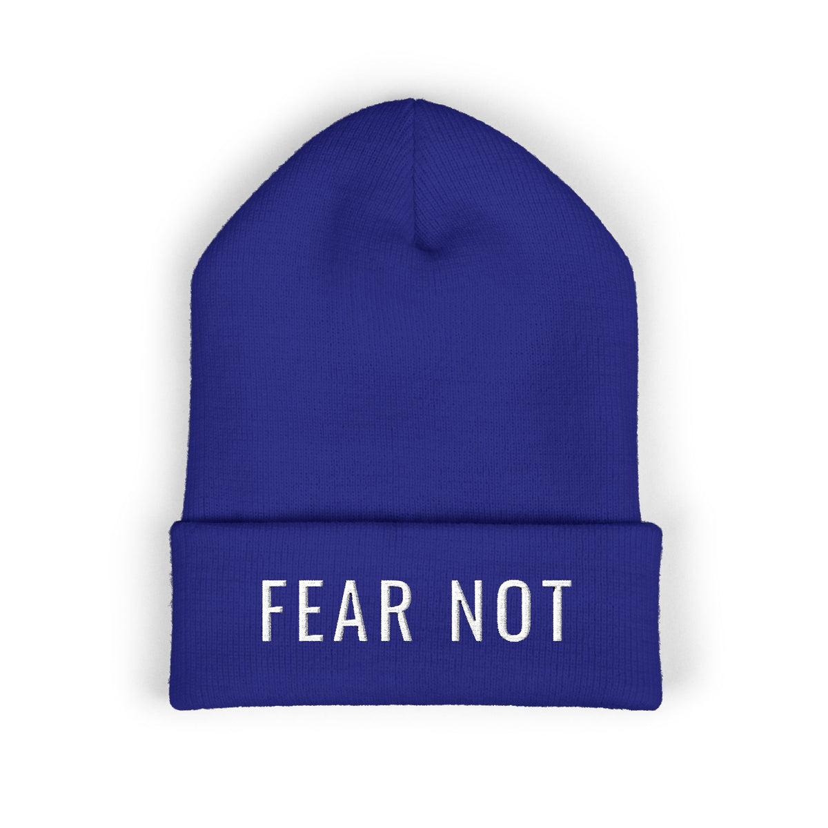 FEAR NOT Embroidered Cuff Beanie