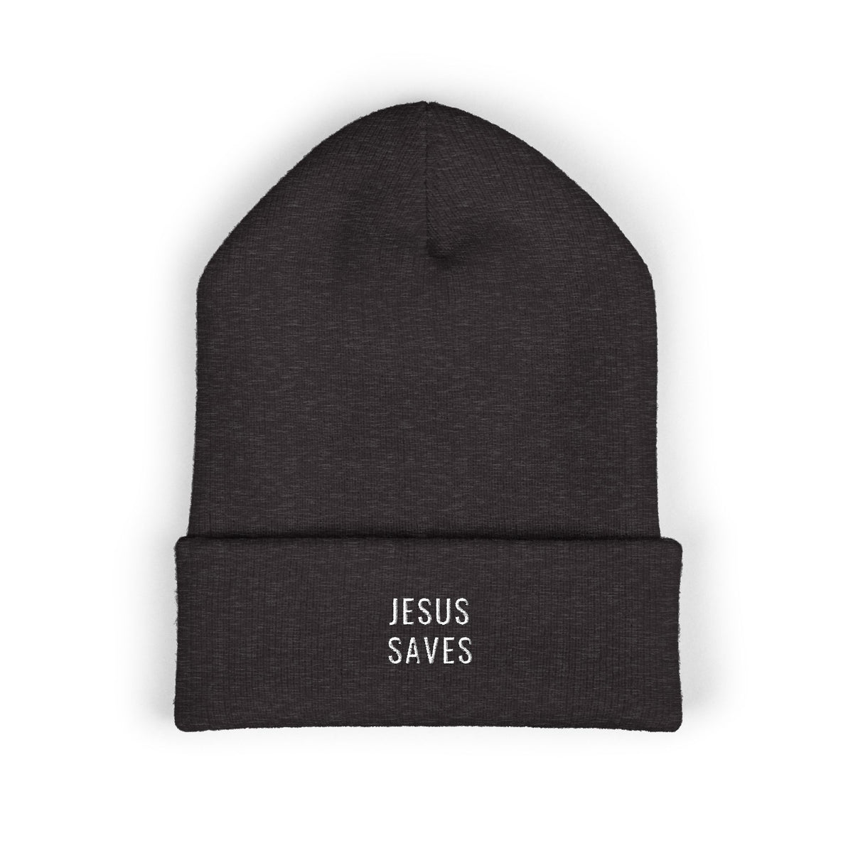 JESUS SAVES Embroidered Cuff Beanie