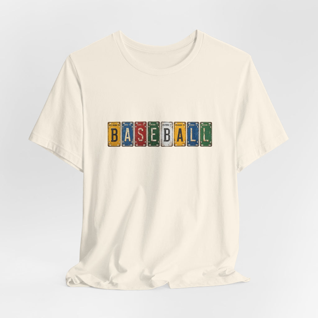 Baseball License Plate T-Shirt