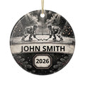 Personalized Hockey Christmas Ornament – Custom Player Name & Year