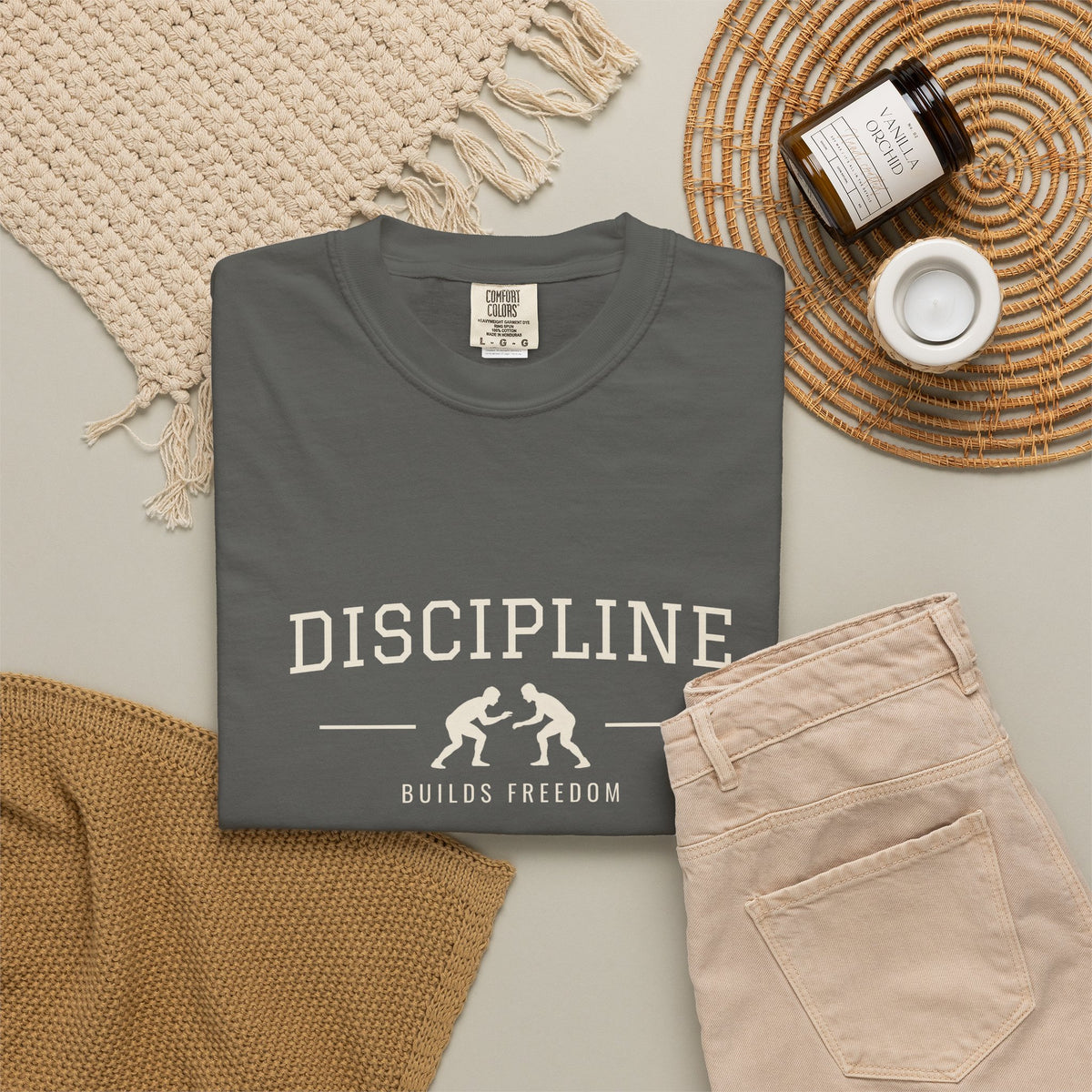 Discipline Builds Freedom Wrestling T-Shirt
