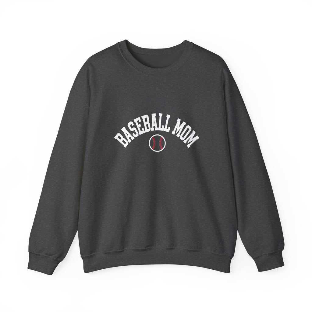 Baseball Mom Crewneck - White Print