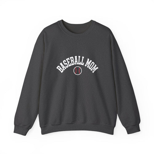 Baseball Mom Crewneck - White Print