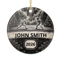 Personalized Baseball Christmas Ornament – Custom Player Name & Year