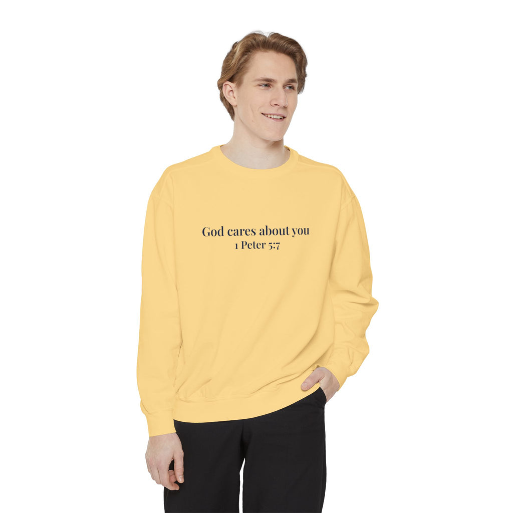 God Cares About You Crewneck Sweatshirt