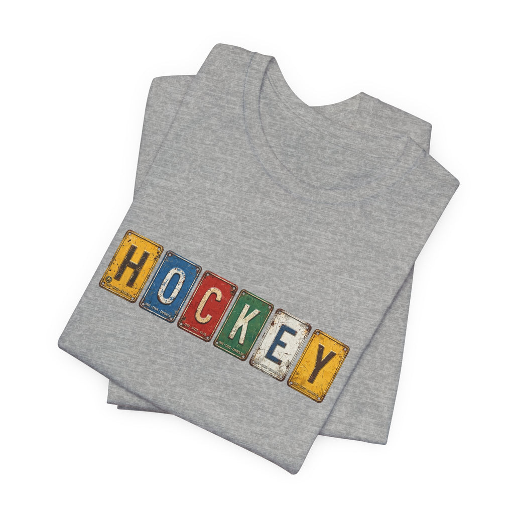 Hockey License Plate T-Shirt
