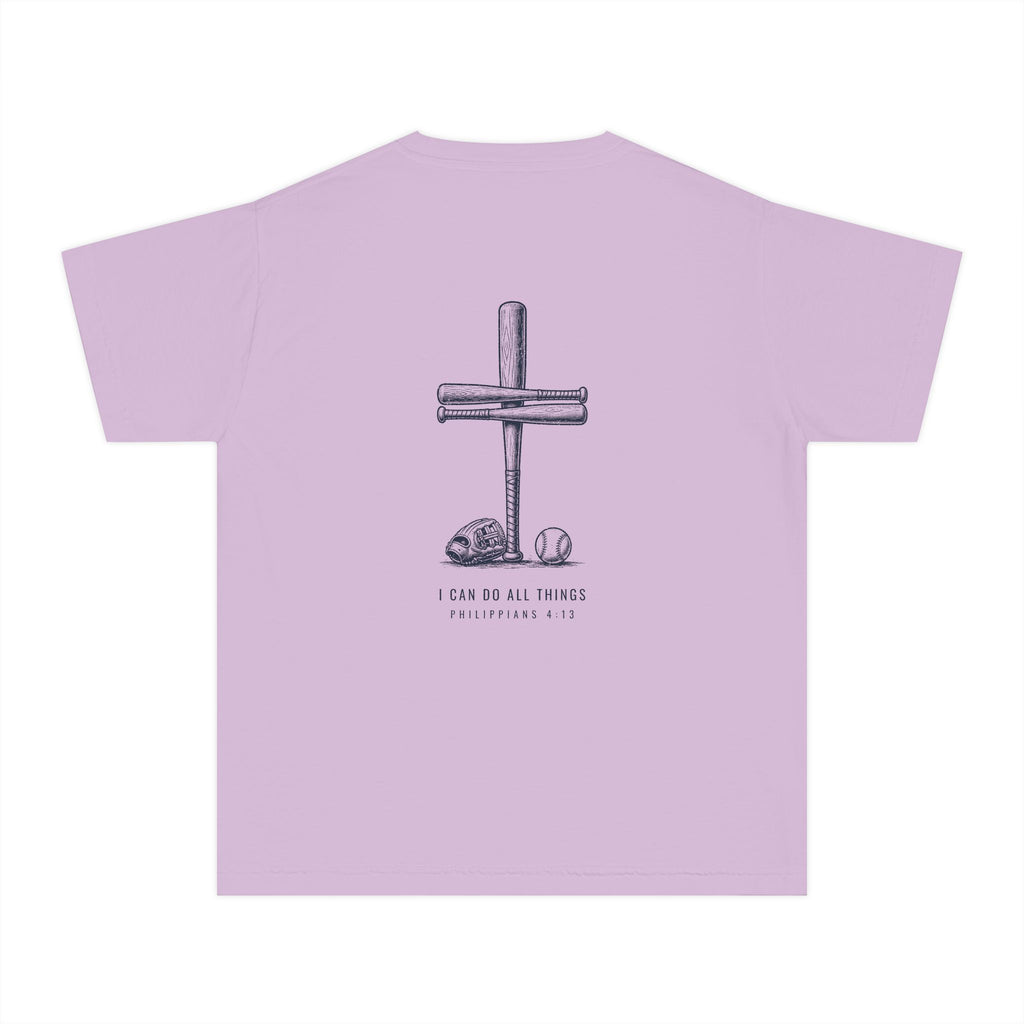 I Can Do All Things Baseball Cross Youth T-Shirt
