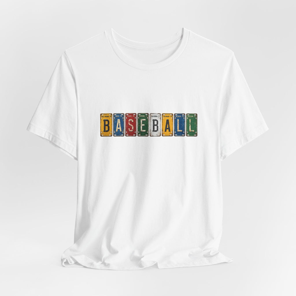 Baseball License Plate T-Shirt