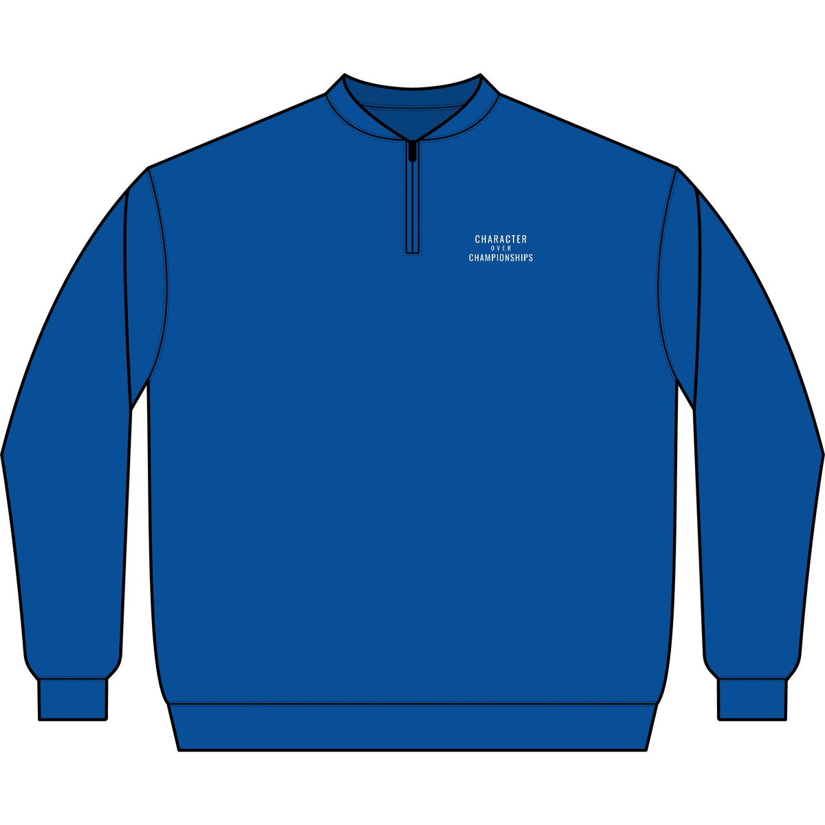Character Over Championships Quarter-Zip Sweatshirt - White Print
