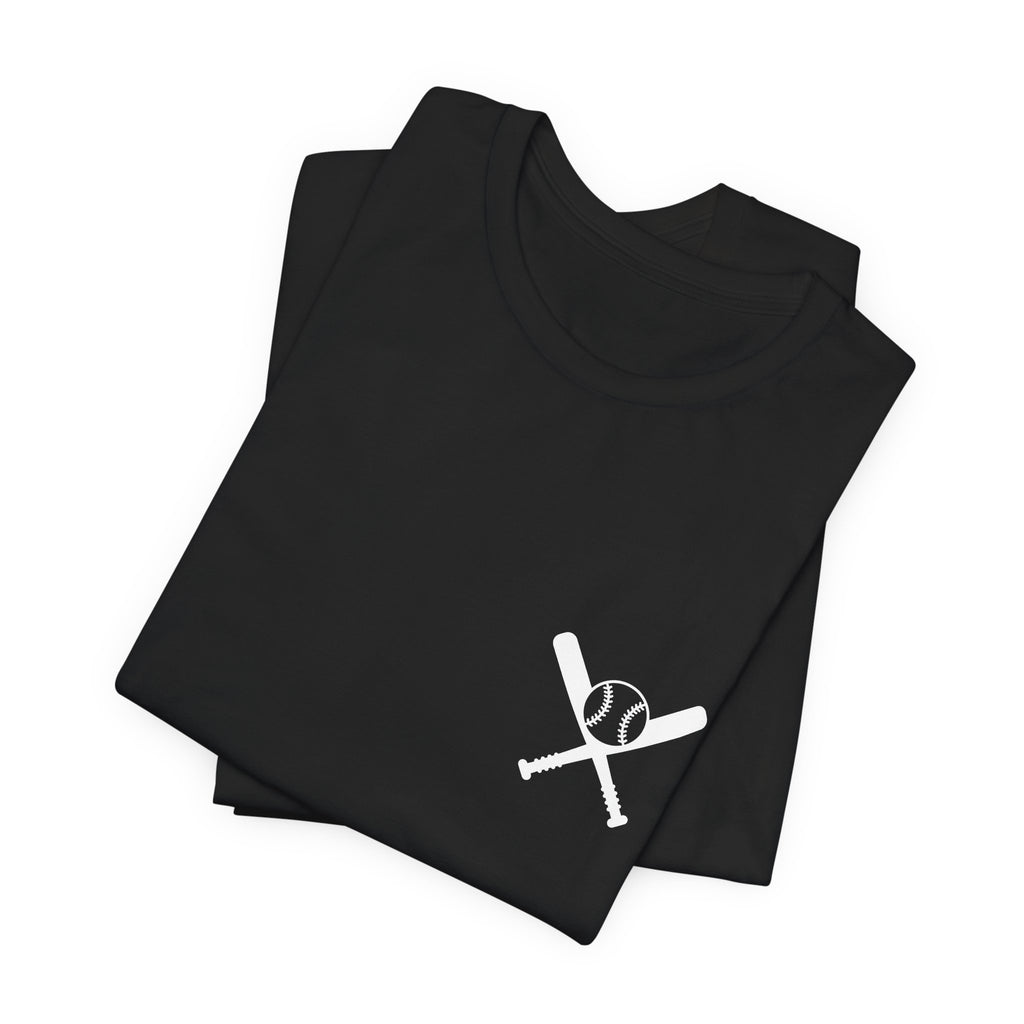 Crossed Bats T-Shirt - White Print