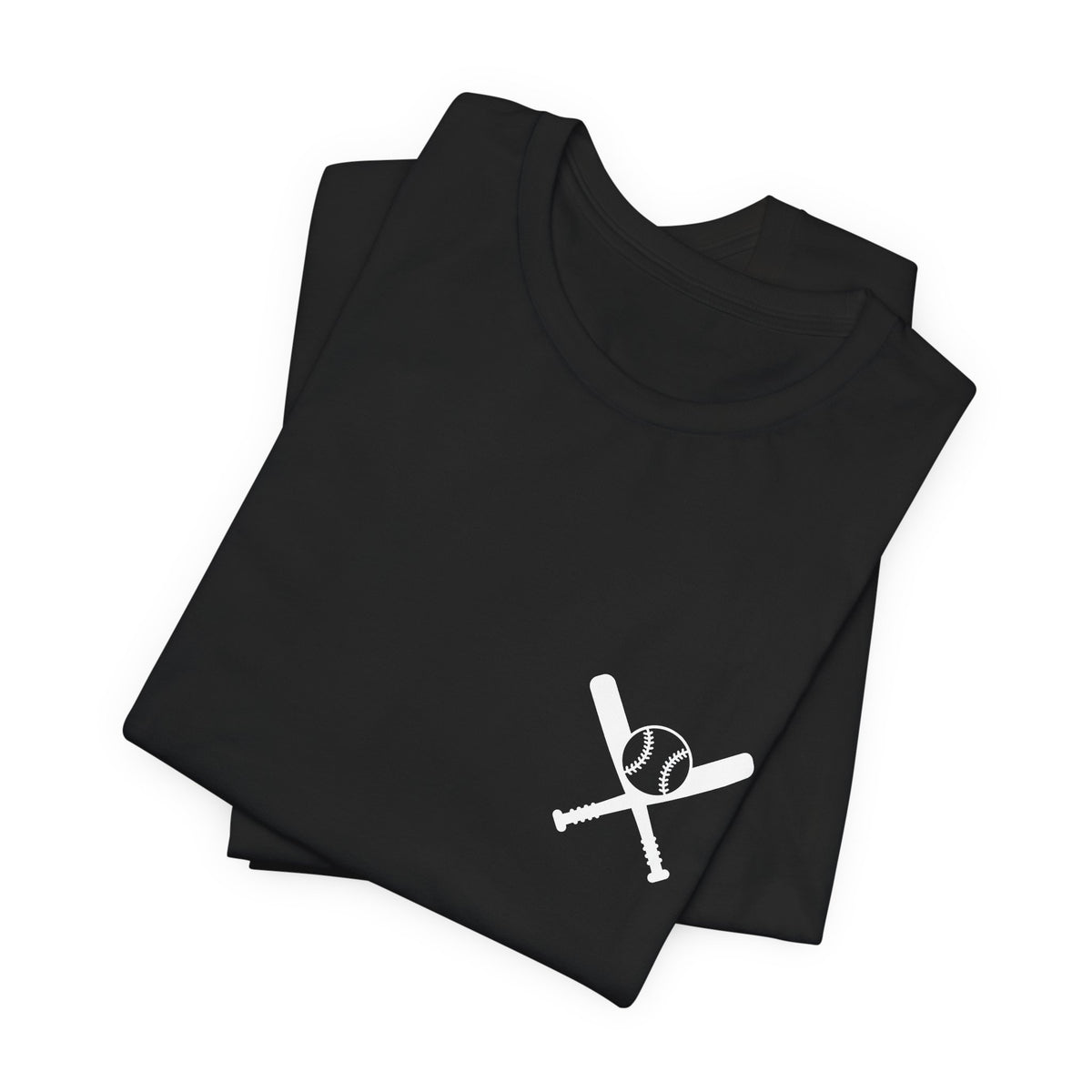 Crossed Bats T-Shirt - White Print