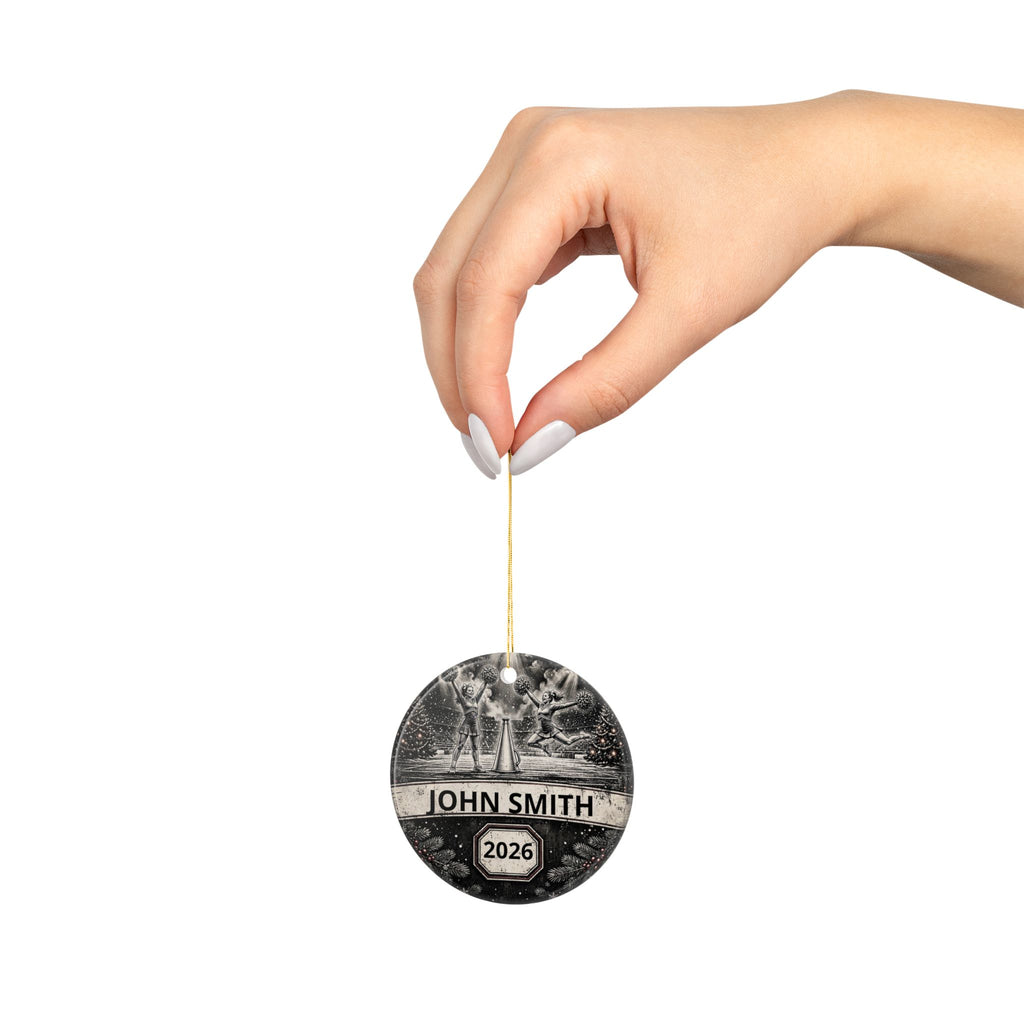 Personalized Cheer Christmas Ornament – Custom Player Name & Year
