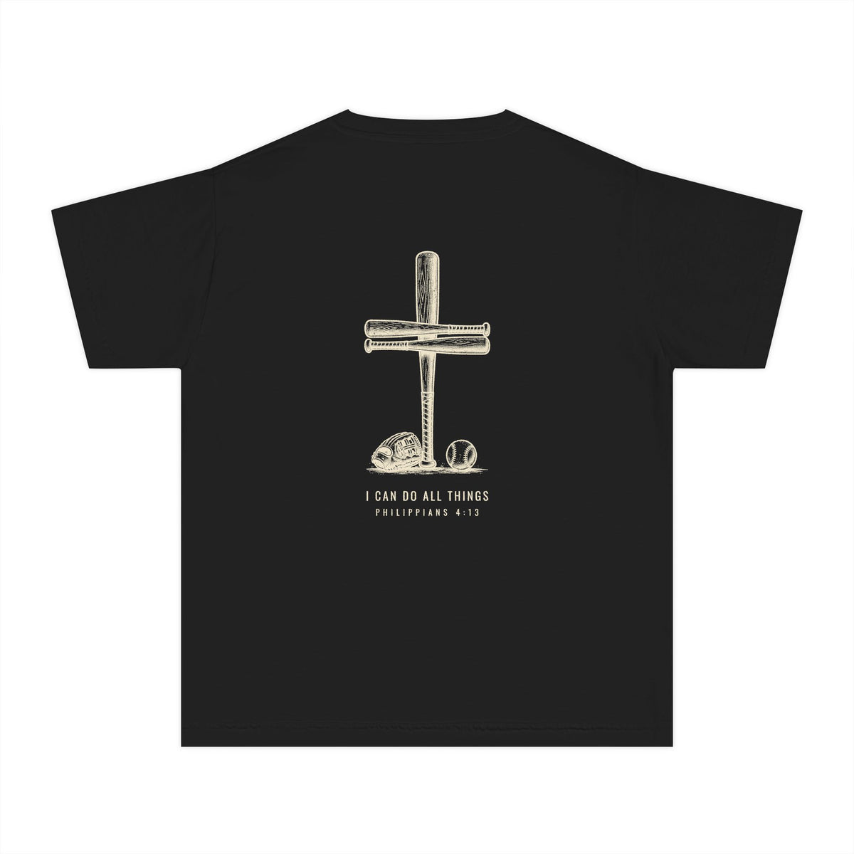 I Can Do All Things Baseball Cross Youth T-Shirt