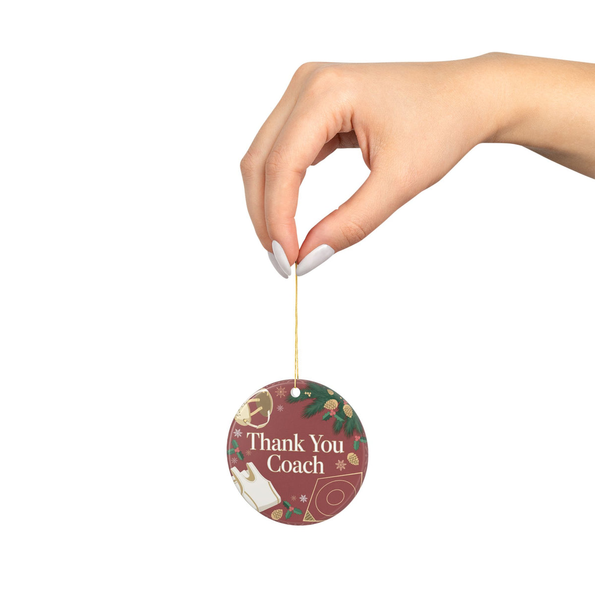 Thank You Coach Wrestling Christmas Ornament