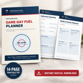 Game-Day Meal, Snack & Hydration Planner printable PDF