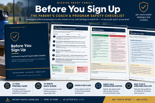 Before You Sign Up Parent’s Coach and Program Safety Checklist – Mission Ready Family