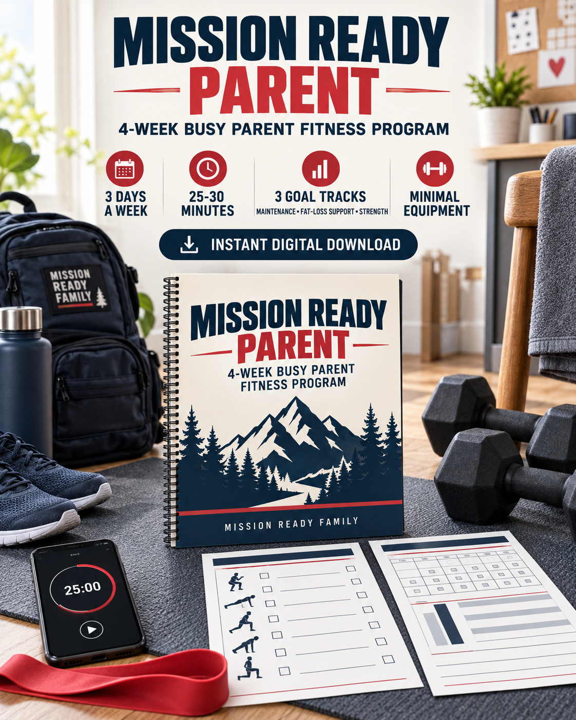 Mission Ready Parent four-week busy parent fitness program