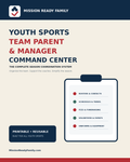 Youth Sports Team Parent and Manager Command Center printable organizer cover
