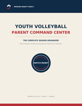 Youth Volleyball Parent Command Center printable season organizer