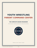 Youth Wrestling Parent Command Center printable season organizer cover